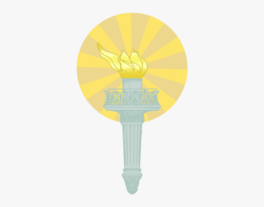 Liberty Torch Colored - Circle, HD Png Download