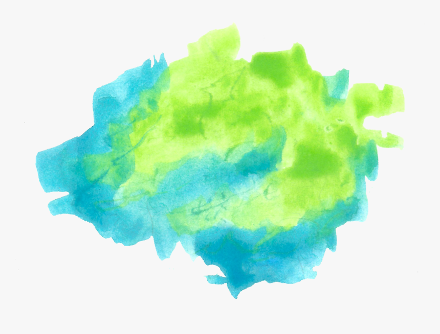 Paint Blue And Yellow Png , Png Download - Green Color Water Paint, Transparent Png