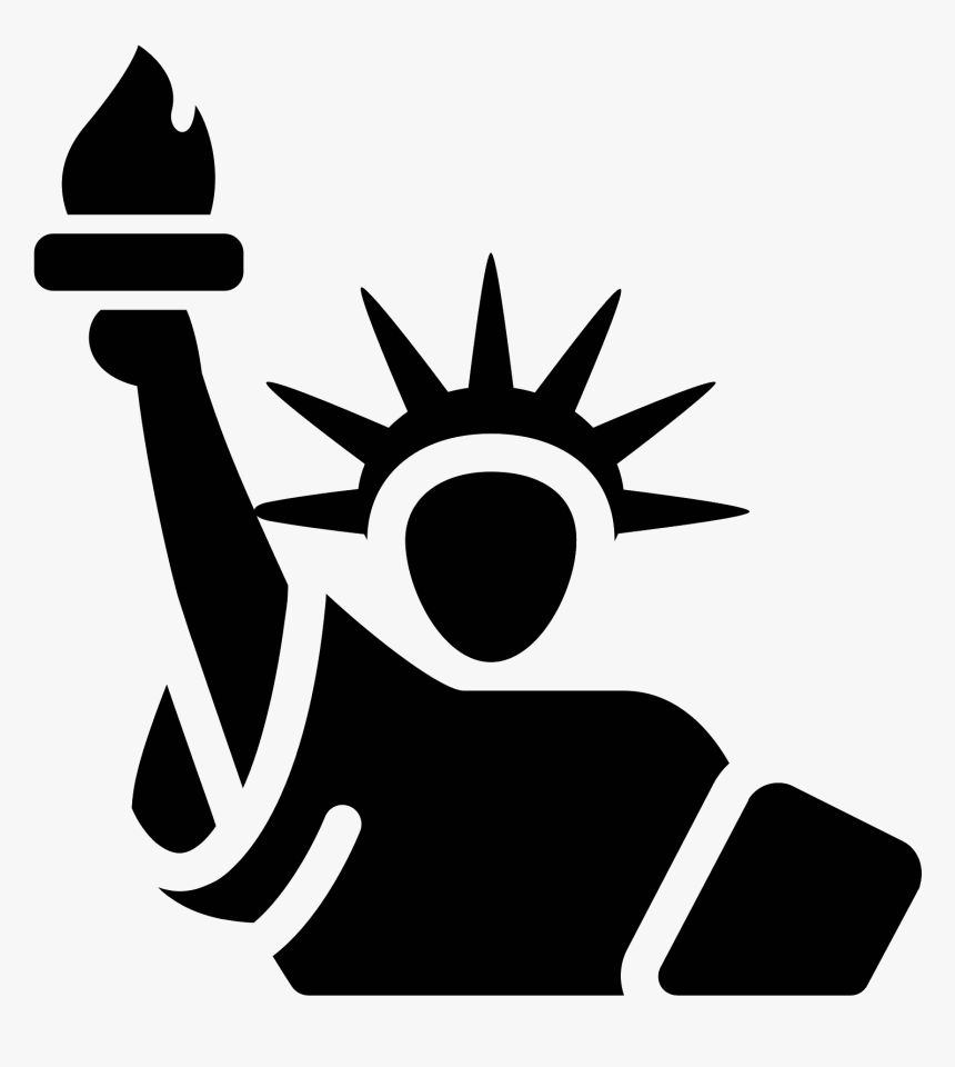 Transparent Hispanic Clipart - Statue Of Liberty Icon Png, Png Download