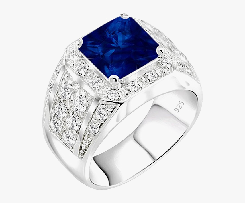 Neelam Transparent Image - Mens Silver Ring With Stone, HD Png Download