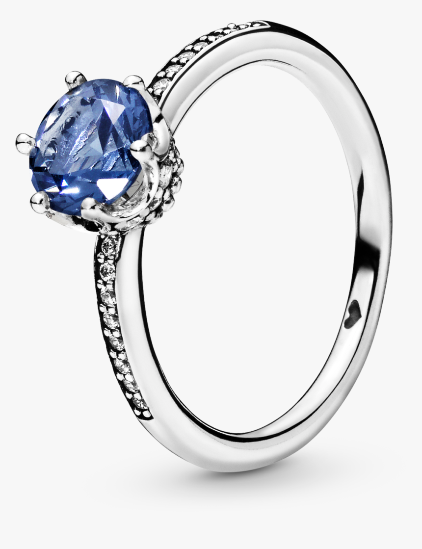 Blue Sparkling Crown Ring Pandora, HD Png Download