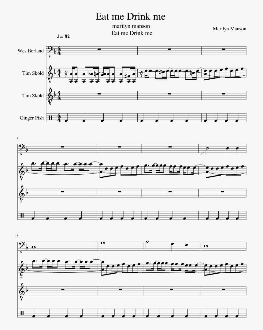 Eat Me, Drink Me Slide, Image - F Major Sight Reading, HD Png Download
