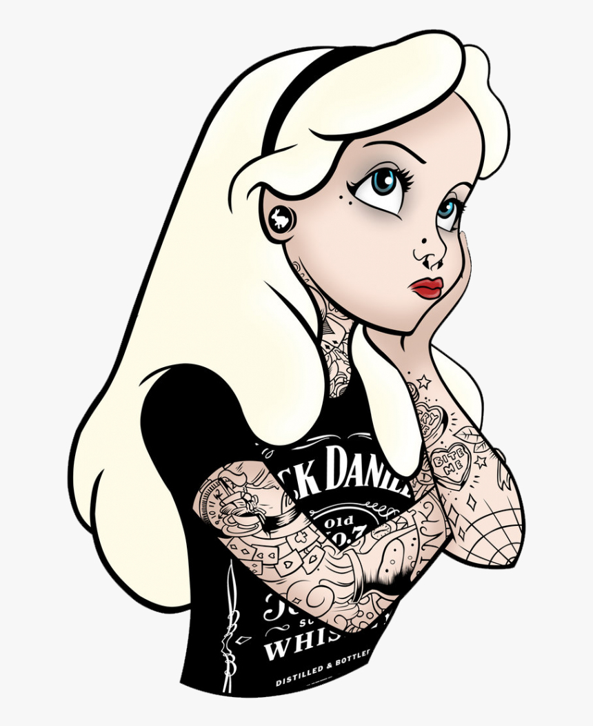 Pin By Lauren W On Alice In Wonderland - Princesse Disney Punk Rock, HD Png Download