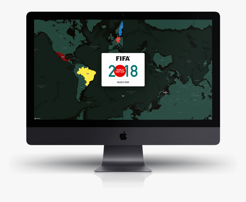 Mock-up Of Website On Large Desktop Screen - Computer Monitor, HD Png Download