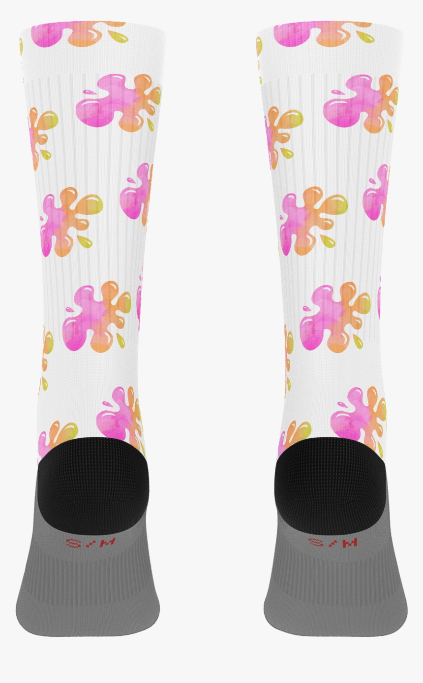 Pink & Yellow Splatter Socks 
 Class Lazy - Rain Boot, HD Png Download