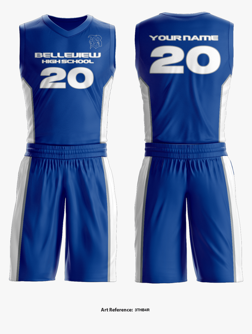 Belleview High School Basketball Uniform Active Shirt, HD Png