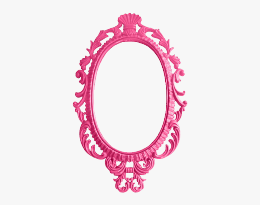 #mirror #paper #sign #pink #pastel #label #tag #banner - Espelho Com Moldura De Plastico, HD Png Download