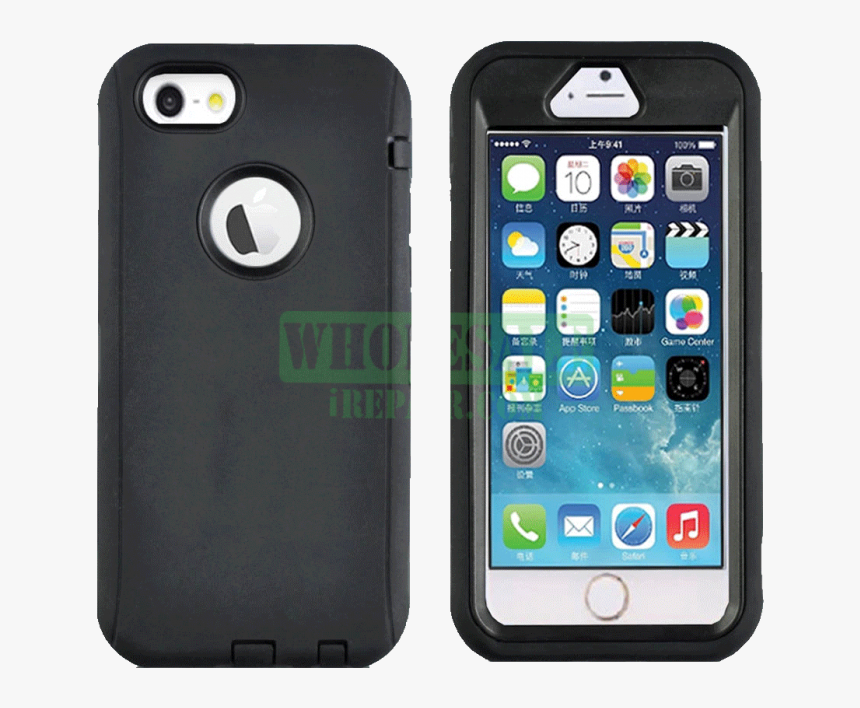 Iphone 6 Black Hybrid Protector Case - Iphone Se Skal Läder, HD Png Download