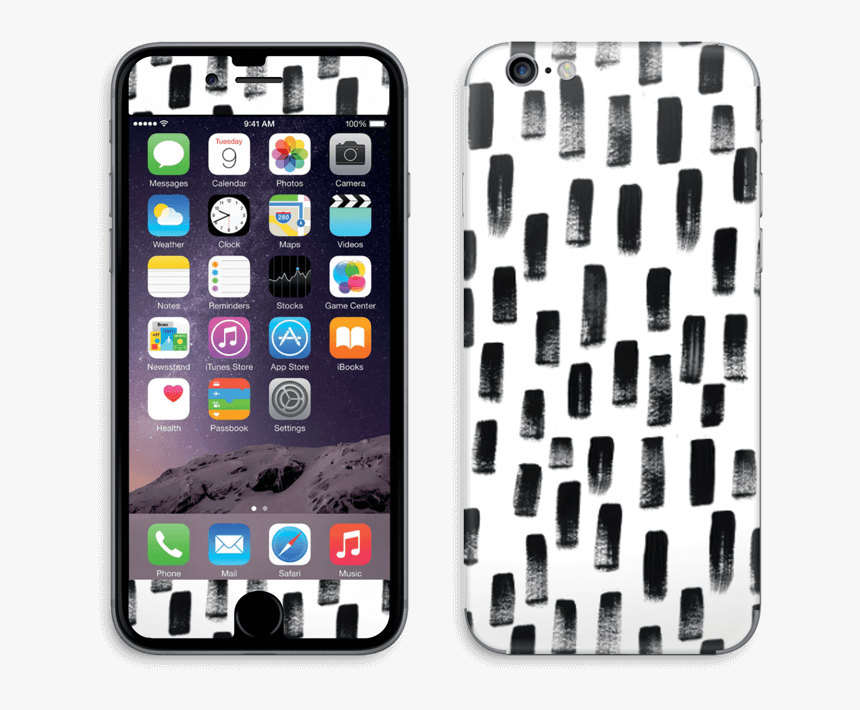 Black & White Skin Iphone 6/6s - Iphone 7 Plus Png Image Transparent Background, Png Download