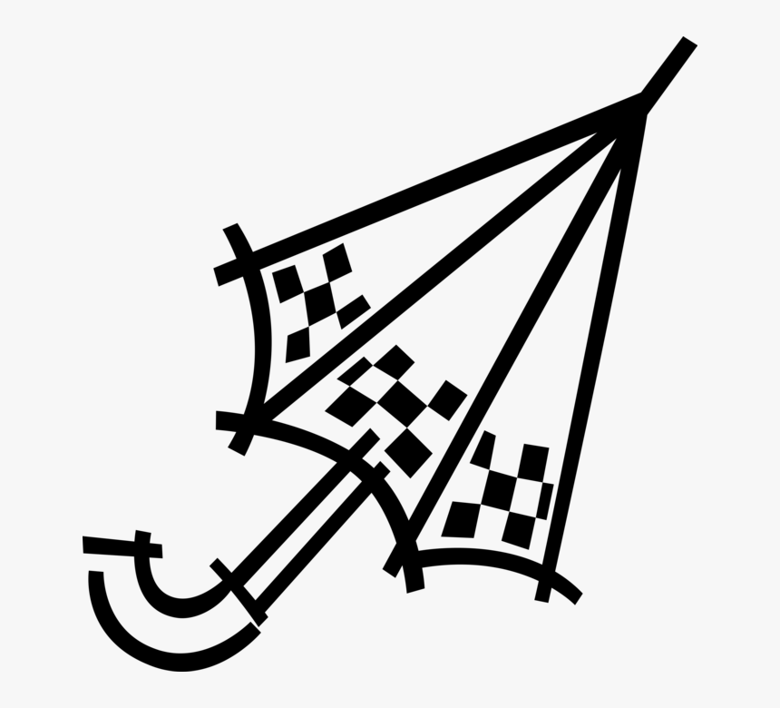 Vector Illustration Of Closed Umbrella Or Parasol Rain - Illustration, HD Png Download
