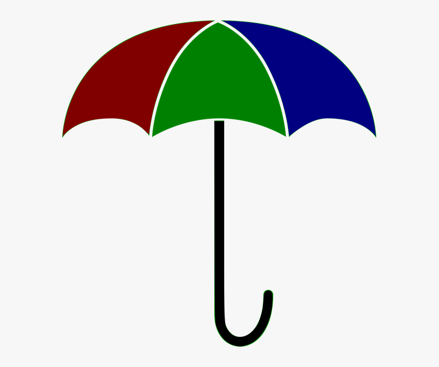 Vector Graphic Umbrella Colored Weather - ايقونة مظلة, HD Png Download