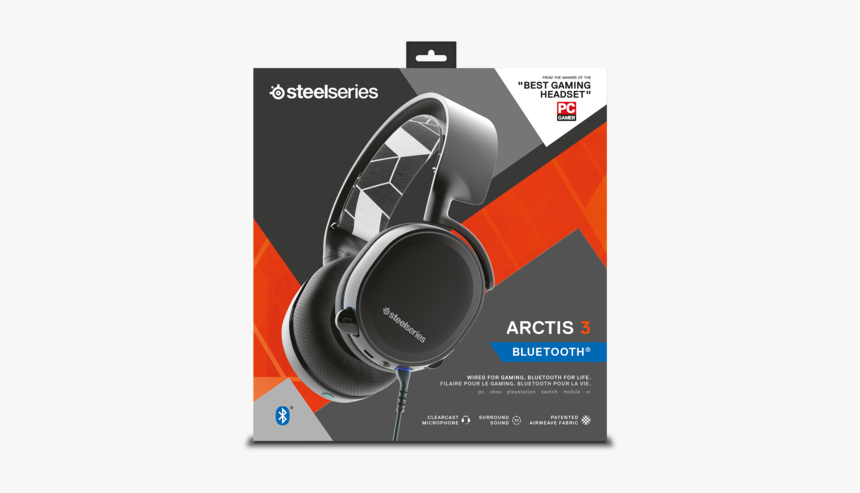 Steelseries Arctis 3 Bluetooth Gaming Headset - Steelseries Arctis 3 Bluetooth, HD Png Download