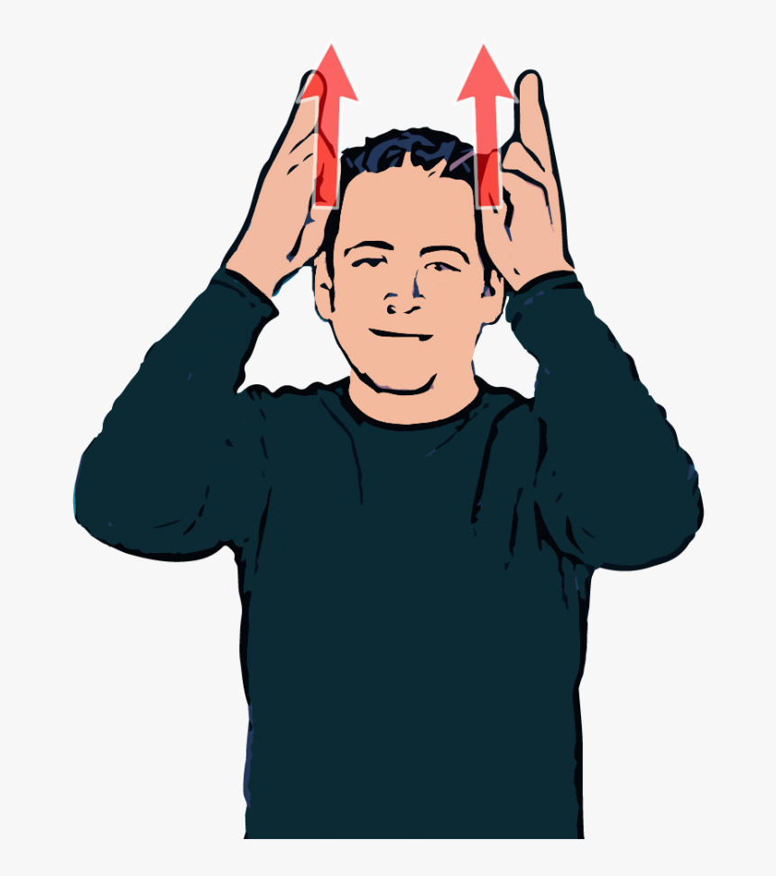 Pointing Middle Finger To Head, HD Png Download