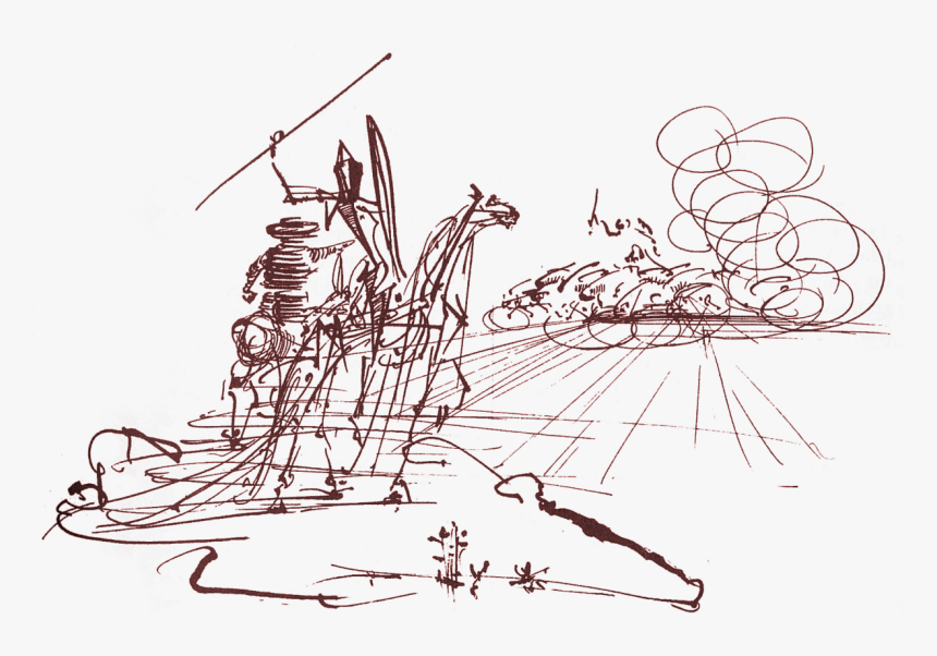 Quixote Against Dystopia - Salvador Dali Art Transparent, HD Png Download