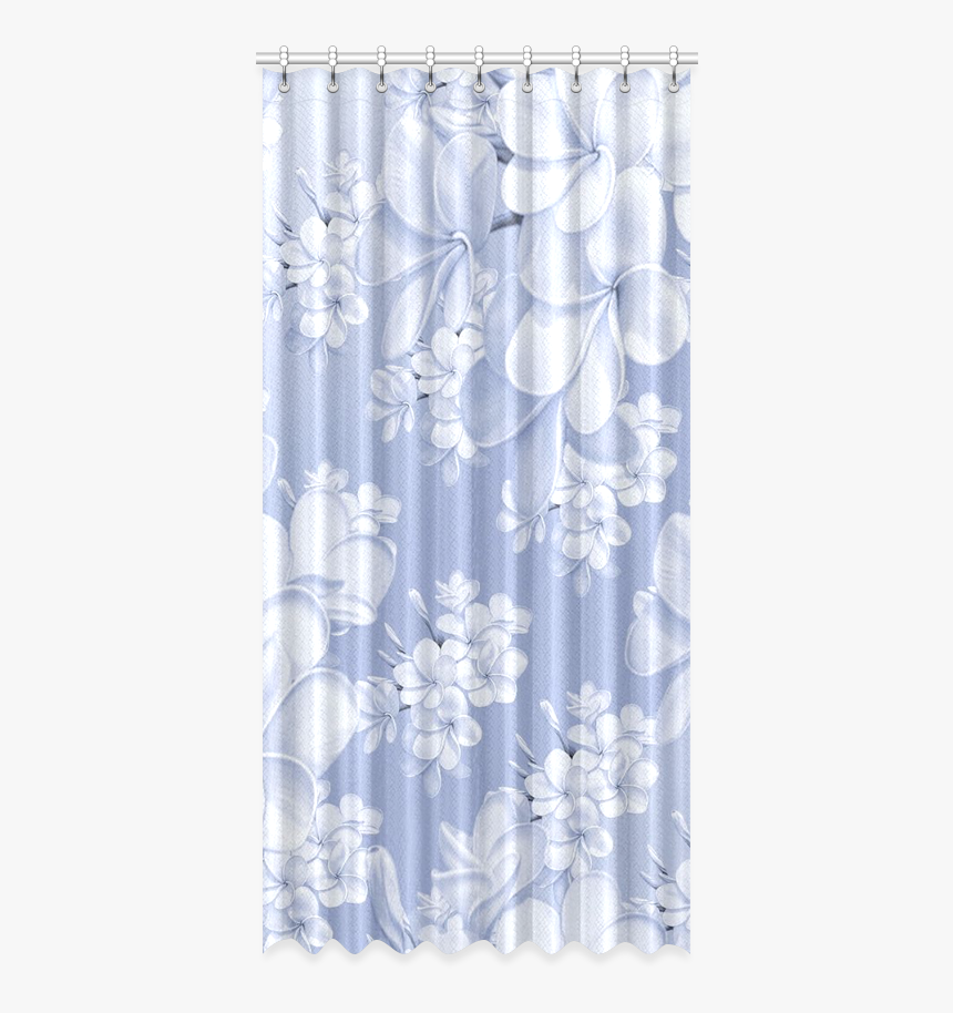 Delicate Floral Pattern,blue Window Curtain - Window Valance, HD Png Download