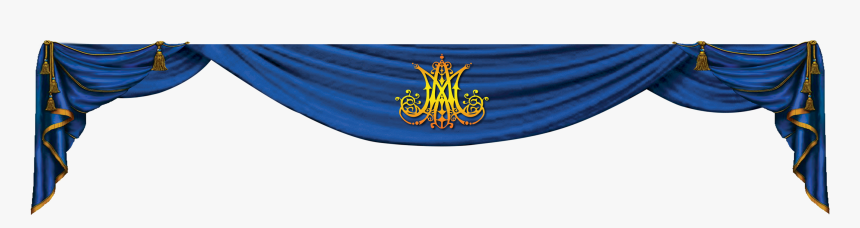 Blue And Gold Curtain Png, Transparent Png
