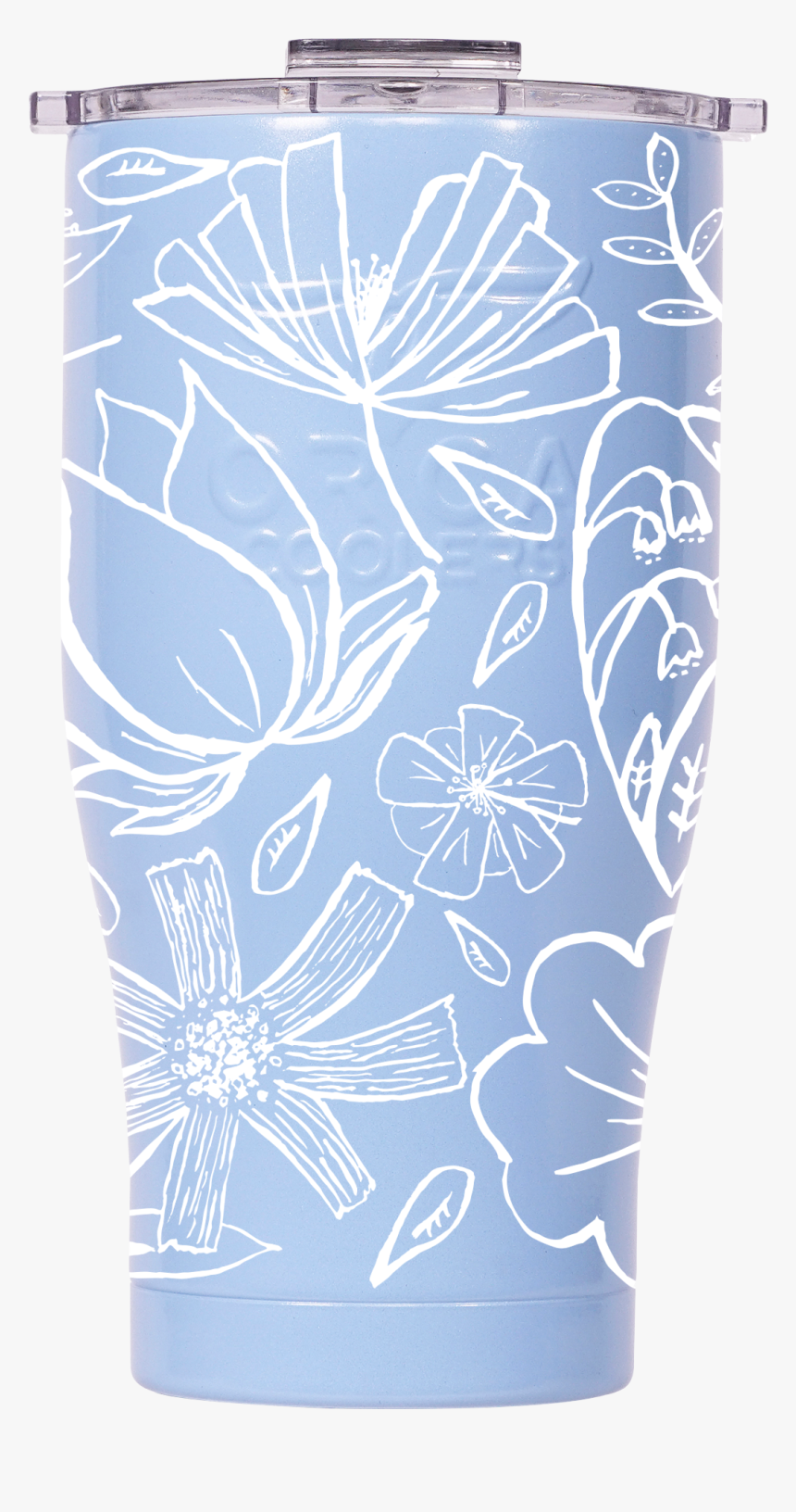Floral Sketch 27oz Chaser Light Blue/clear - Board Short, HD Png Download