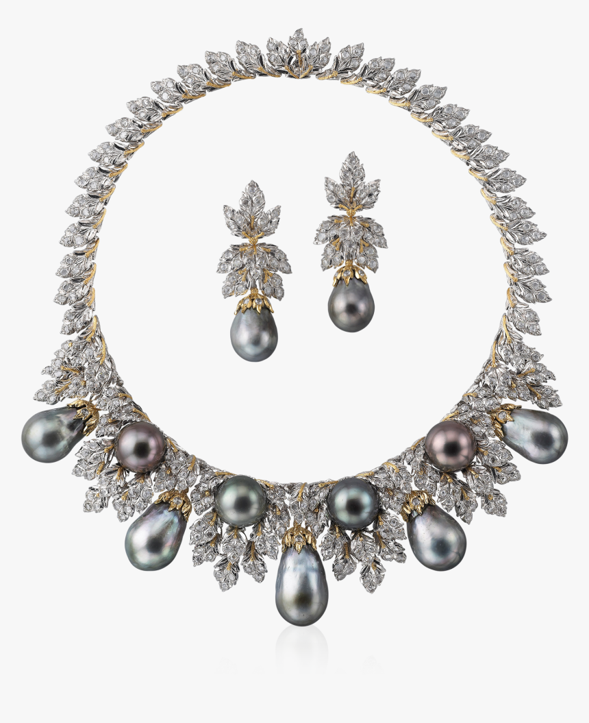 Buccellati - Necklaces - Ghianda Set - Necklaces - High Jewellery Pearl & Diamond Necklace, HD Png Download