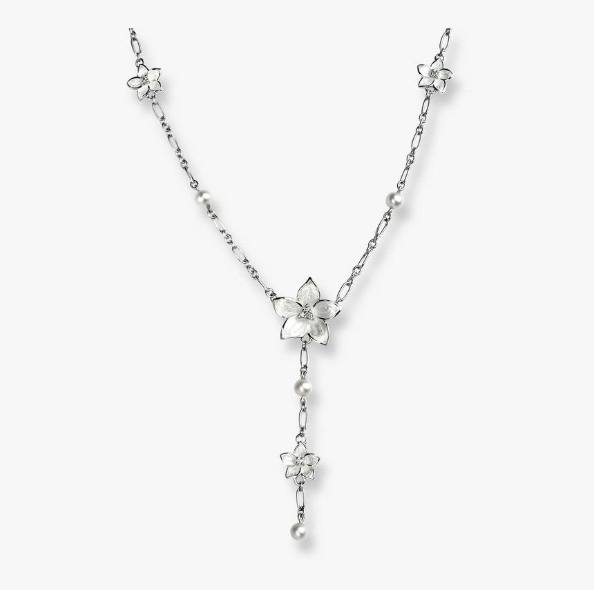 Nicole Barr Designs Sterling Silver Stephanotis Floral - Necklace, HD Png Download
