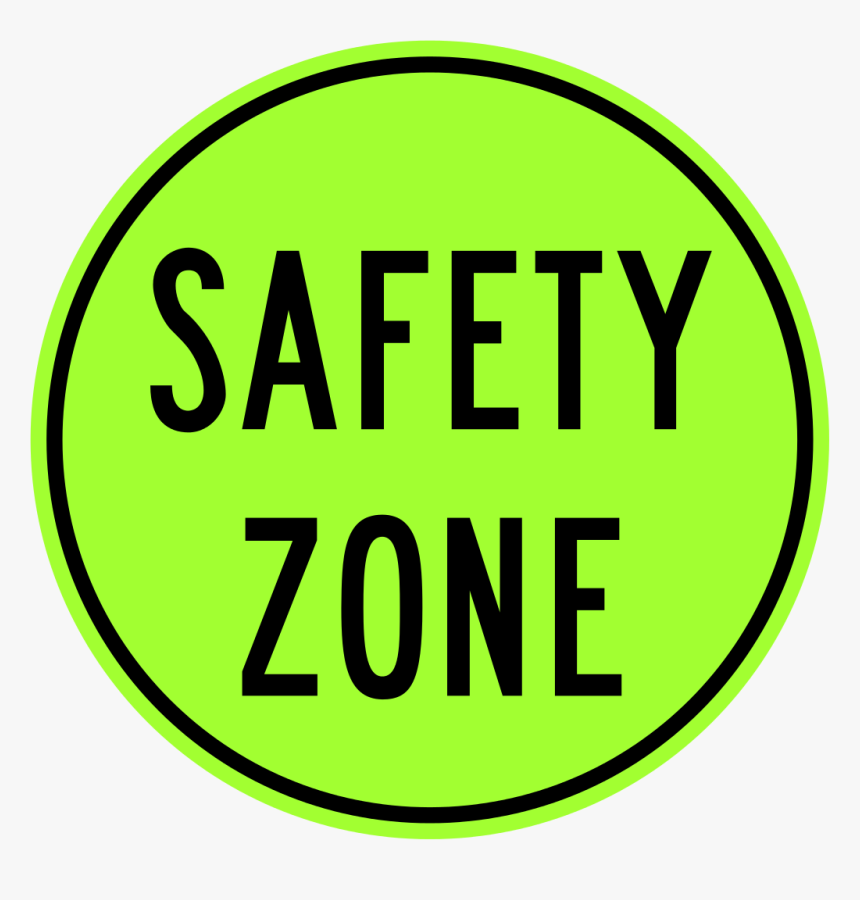 Green Safe Zone Sign, HD Png Download