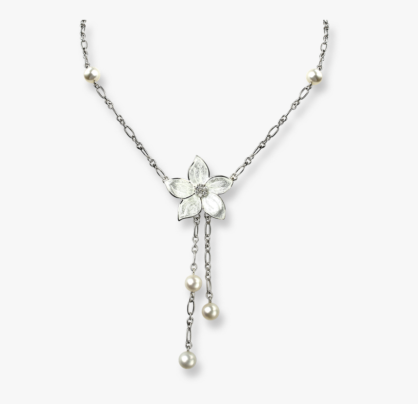 Nicole Barr Designs Sterling Silver Stephanotis Floral - Necklace, HD Png Download