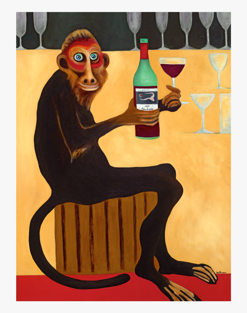 Monkey Artwork Back Printfile Front, HD Png Download