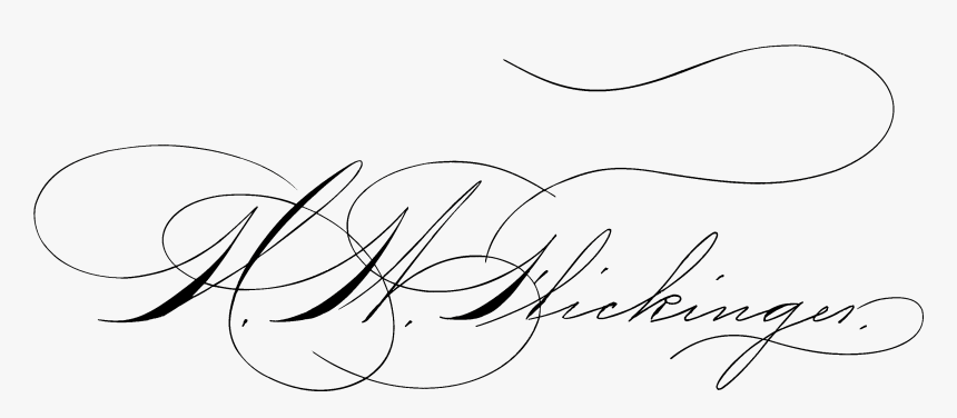 Henry W Flickinger 1886 Signature - Line Art, HD Png Download