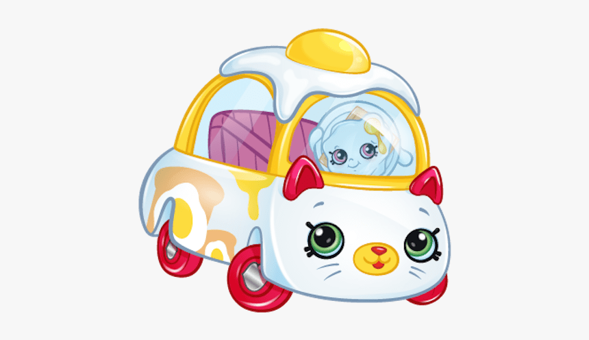 Qt3 22 Shopkins Cutie Cars Qt Cuties Egg Cart - Cartoon, HD Png Download