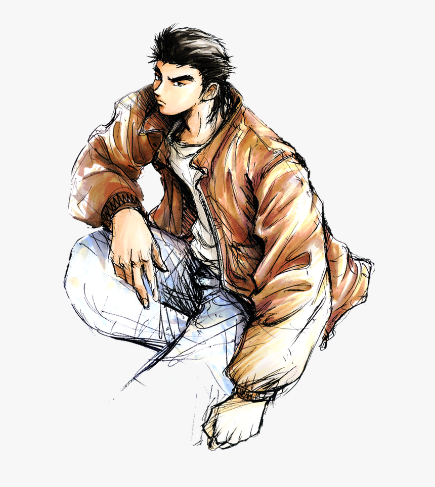 Ryo Hazuki As Designed By Kenji Miyawaki For Shenmue - Shenmue Concept Art, HD Png Download