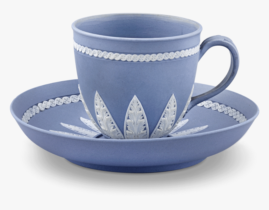 Wedgwood Pale Blue Jasperware Coffee Cup And Saucer - Coffee Cup, HD Png Download