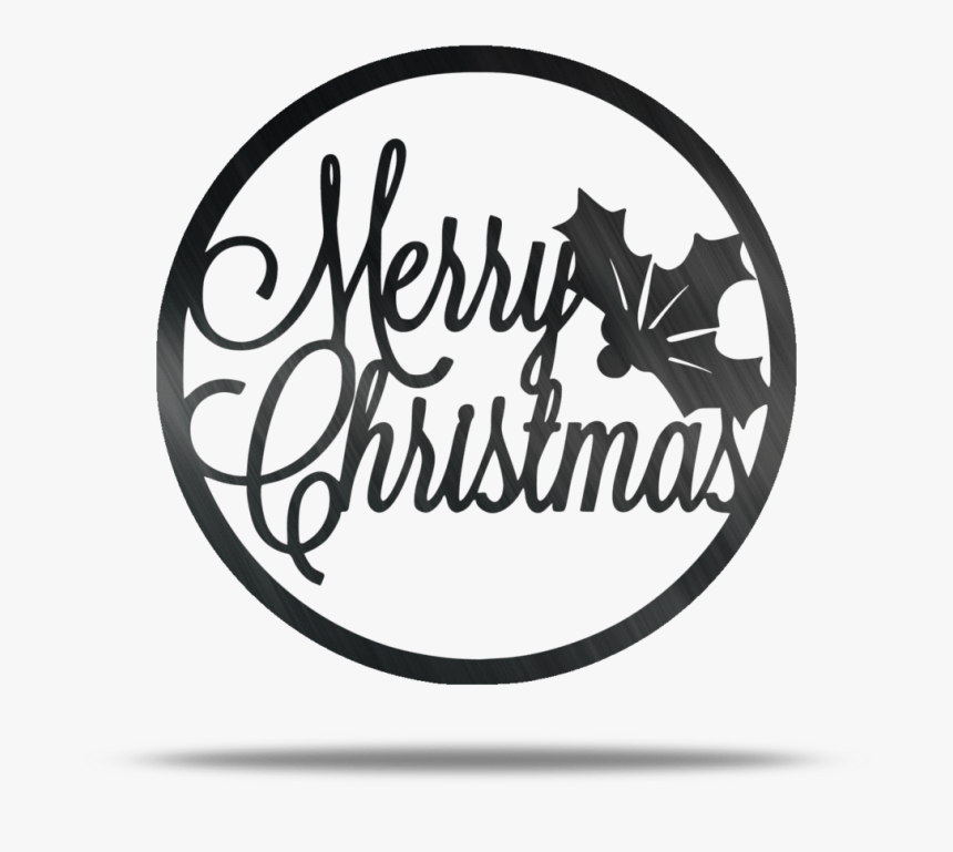 Merry Christmas Circle Steel Wall Sign - Kw Cares, HD Png Download