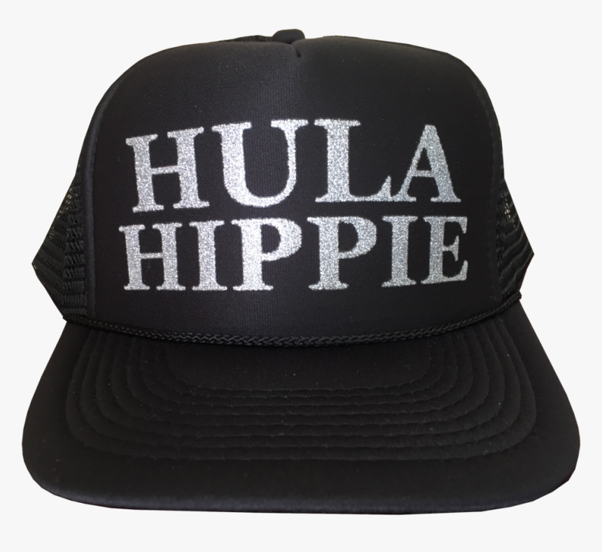 Hula Hippie Black Hat With Silver Glitter - Baseball Cap, HD Png Download