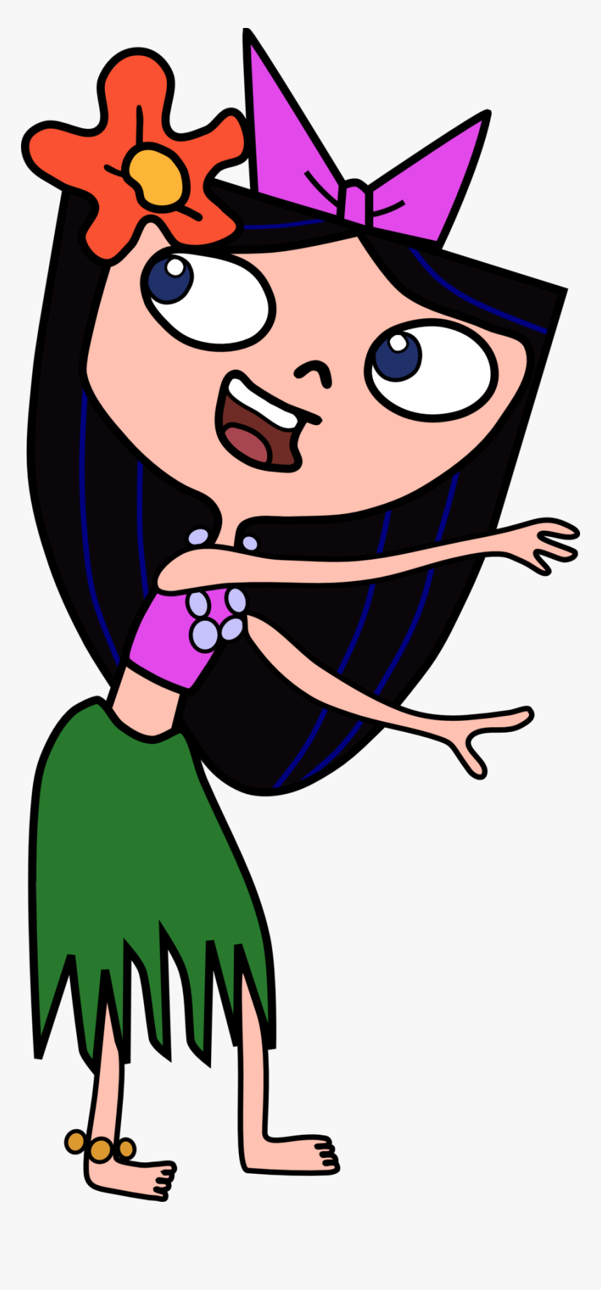Cartoon Hula Dancer - Isabella Hula Dancer, HD Png Download