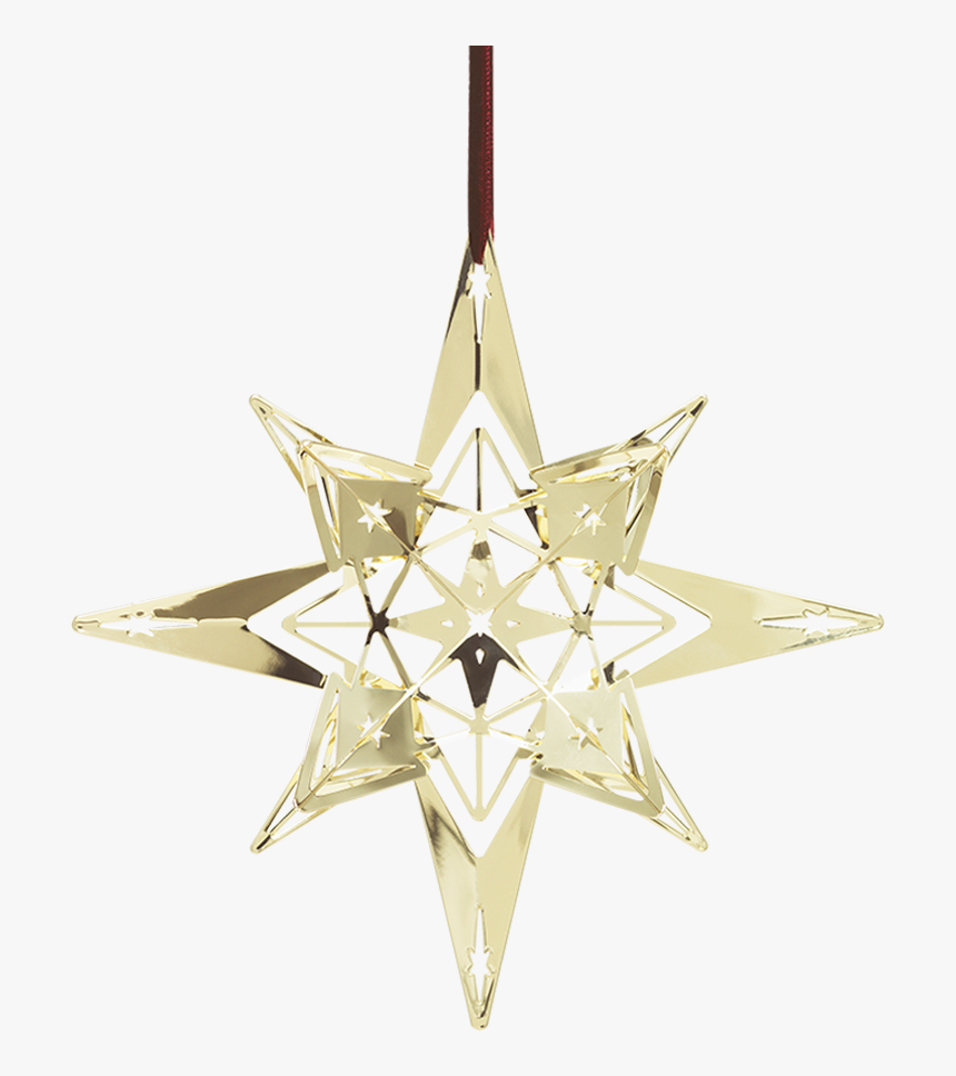 Star Pendant Oe13 Cm Gold Plated Karen Blixen - Silver Christmas Stars Png, Transparent Png
