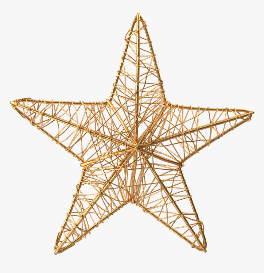 Gold Christmas Star Png, Transparent Png