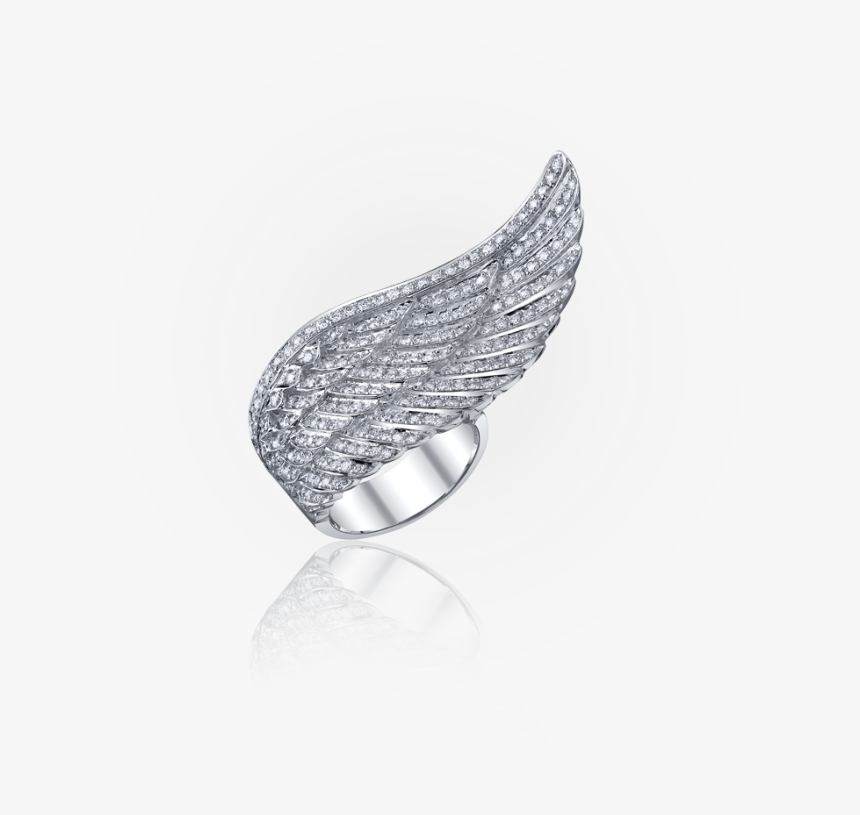 Single Angel Wing Ring Angel Wing Ring Engagement Ring, HD Png