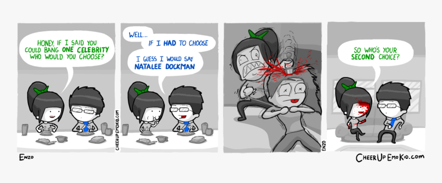 If I Said You Could Bang One Celebritywho Would You - Cheer Up Emo Kid Comics, HD Png Download