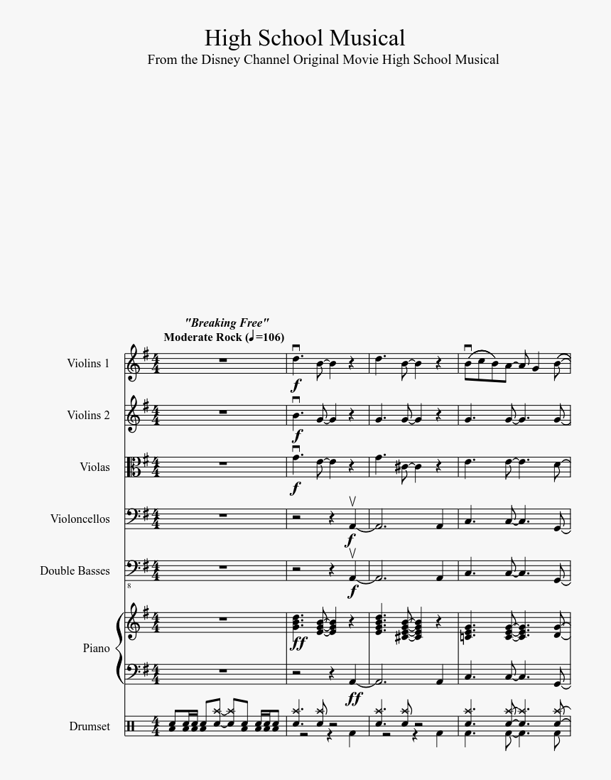 High School Musical , Png Download - High School Musical 1 Score, Transparent Png