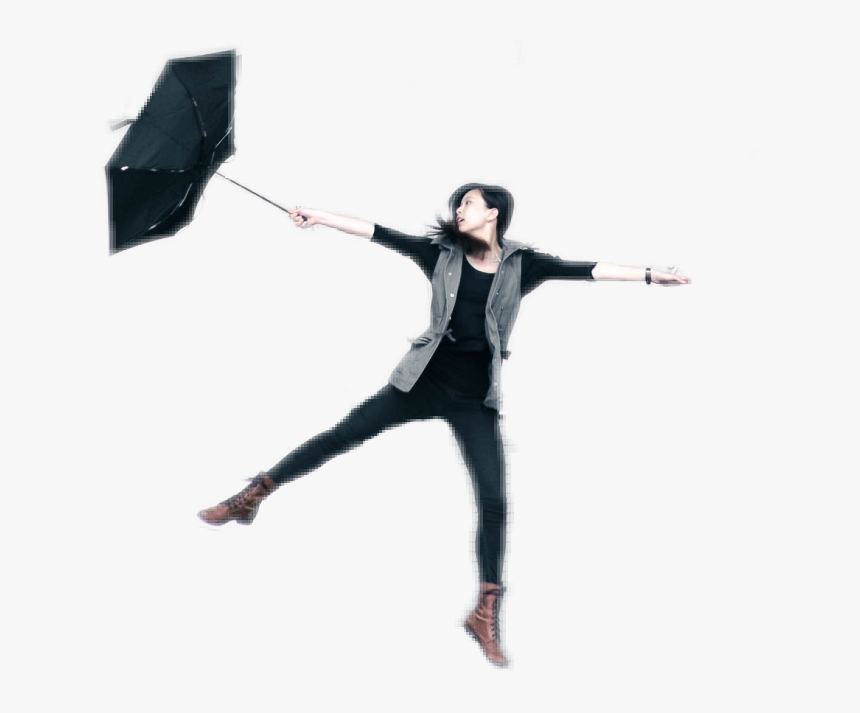Woman With Umbrella Png, Transparent Png