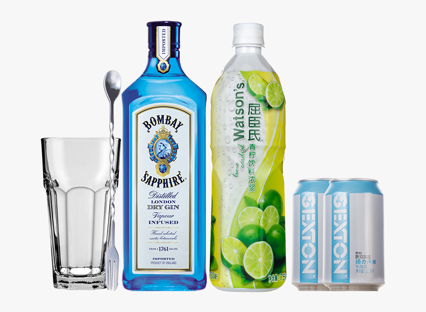 Ginebra Bombai Con Agua Tonic, HD Png Download