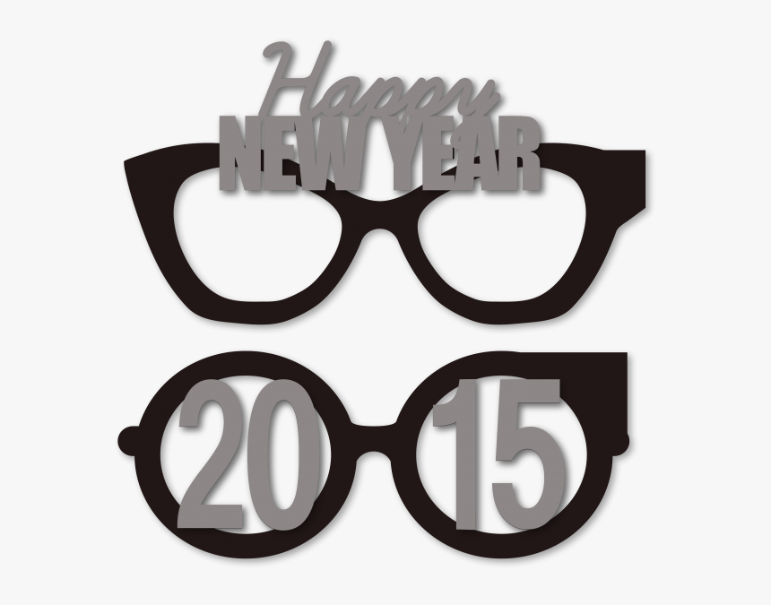 New Year S 2015 Party Eye Glasses - New Years Glasses Clipart, HD Png Download