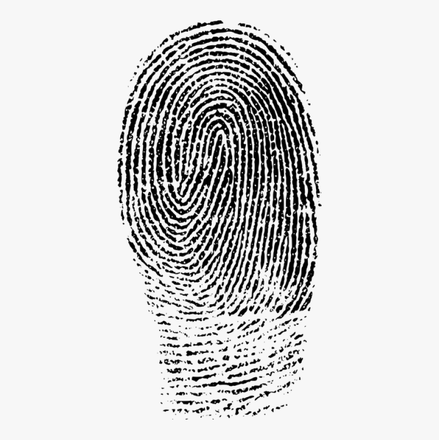 Black And White Fingerprint, HD Png Download