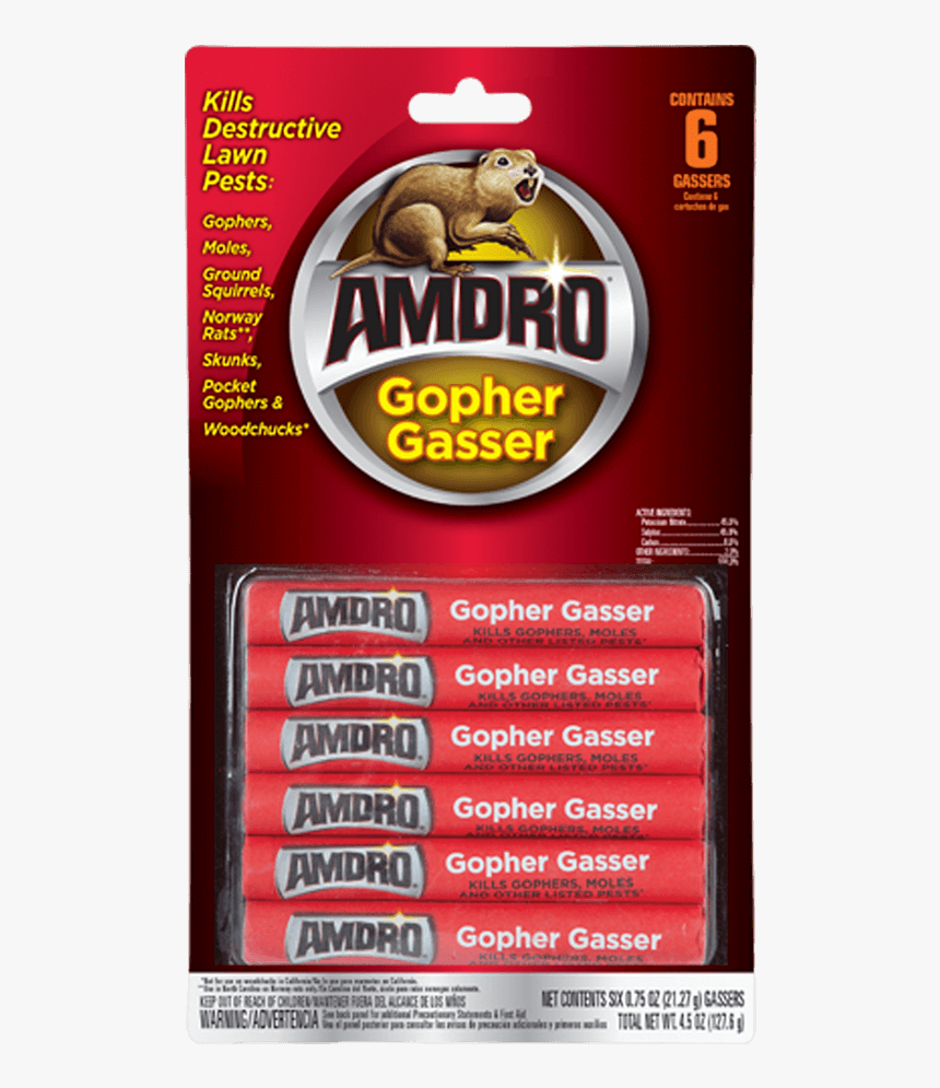 Amdro Gopher Gasser 6pk - Gopher Smoke Bomb, HD Png Download
