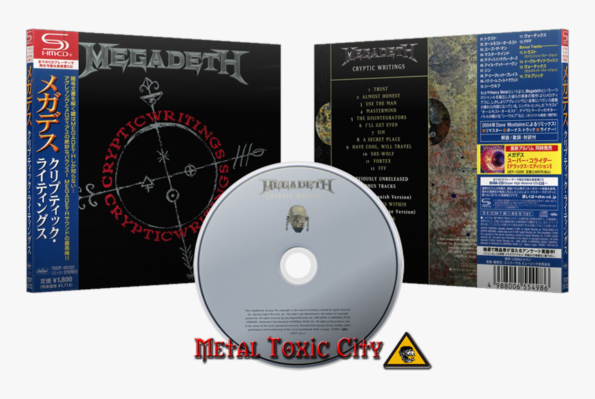 Cryptic Writings Megadeth Shm Cd, HD Png Download