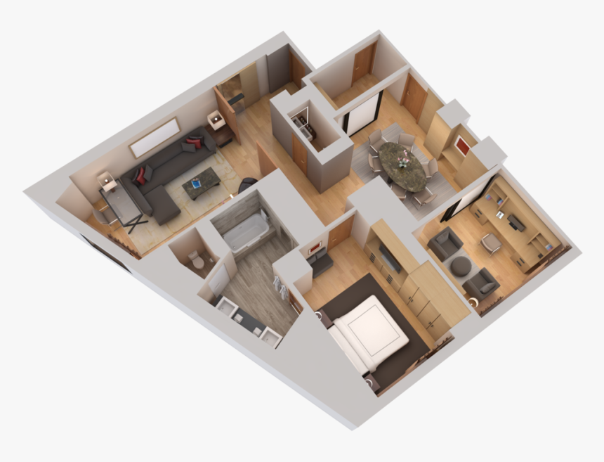 3d Bedroom Floor Plans, HD Png Download