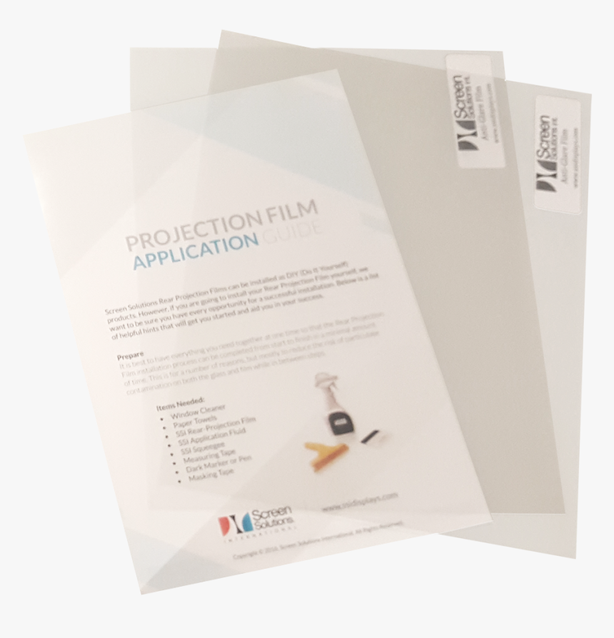 Antiglare Film Samples And Projection Film Application - Graphic Design, HD Png Download