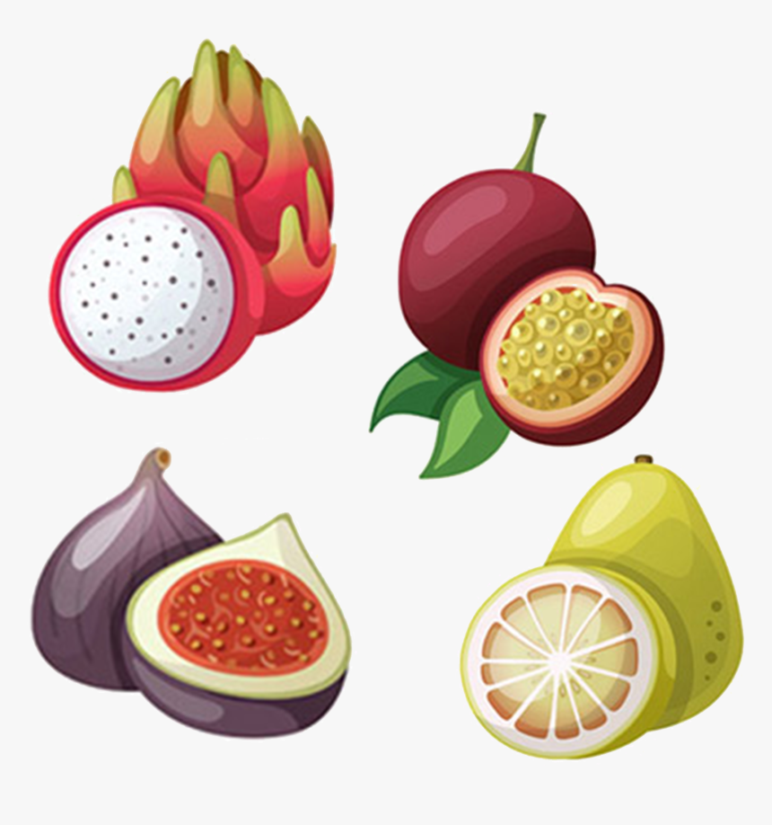 Fruits Clipart Tropical Fruit - Passion Fruit Free Clipart, HD Png Download