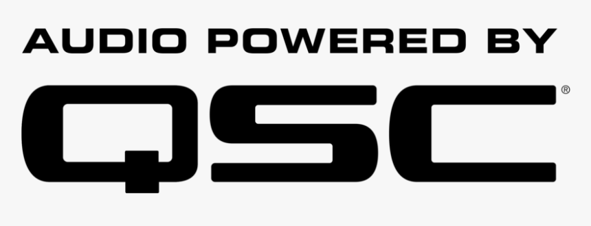 Qsc Audio Powered By Black - Graphics, HD Png Download
