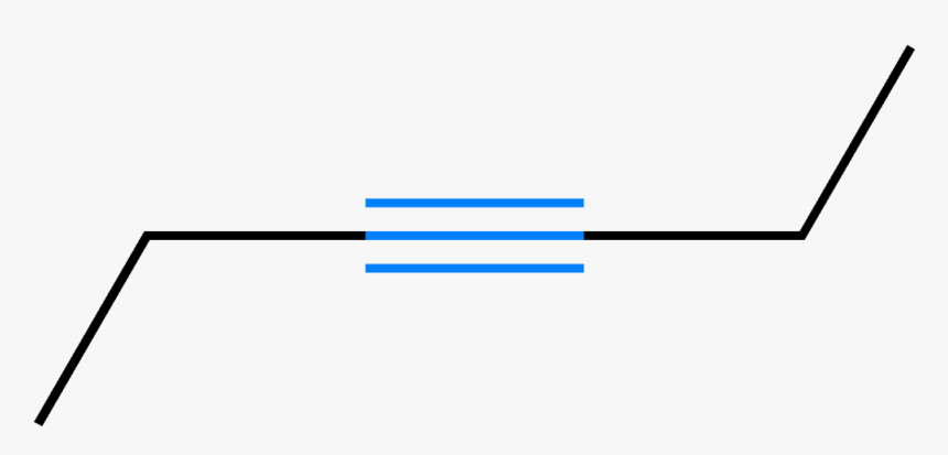 Skeletal Formulae Internal Triple Bond - Alkynes Skeletal Structure, HD Png Download
