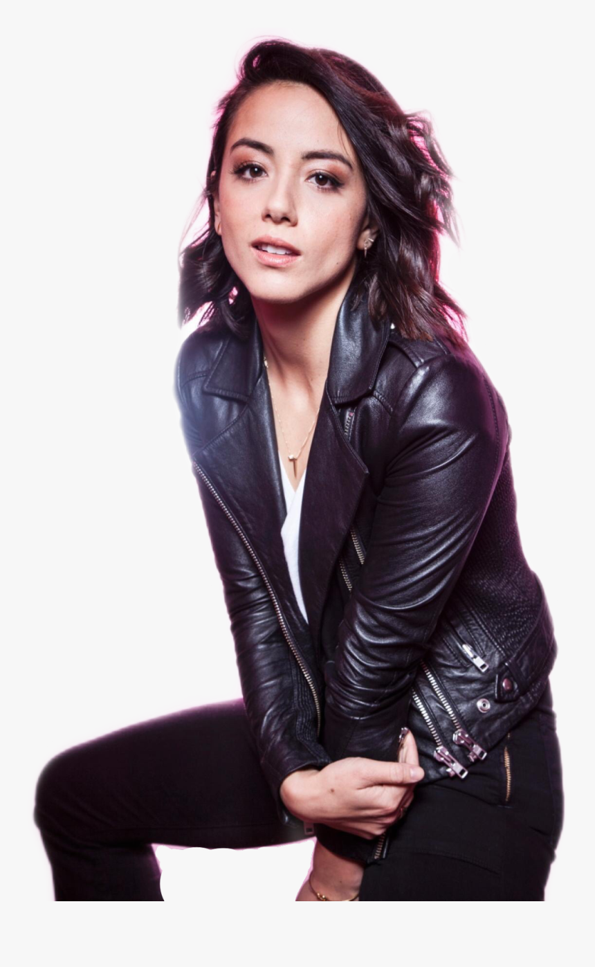 #chloebennet #freetoedit - Chloe Bennet Wearing Leather, HD Png Download